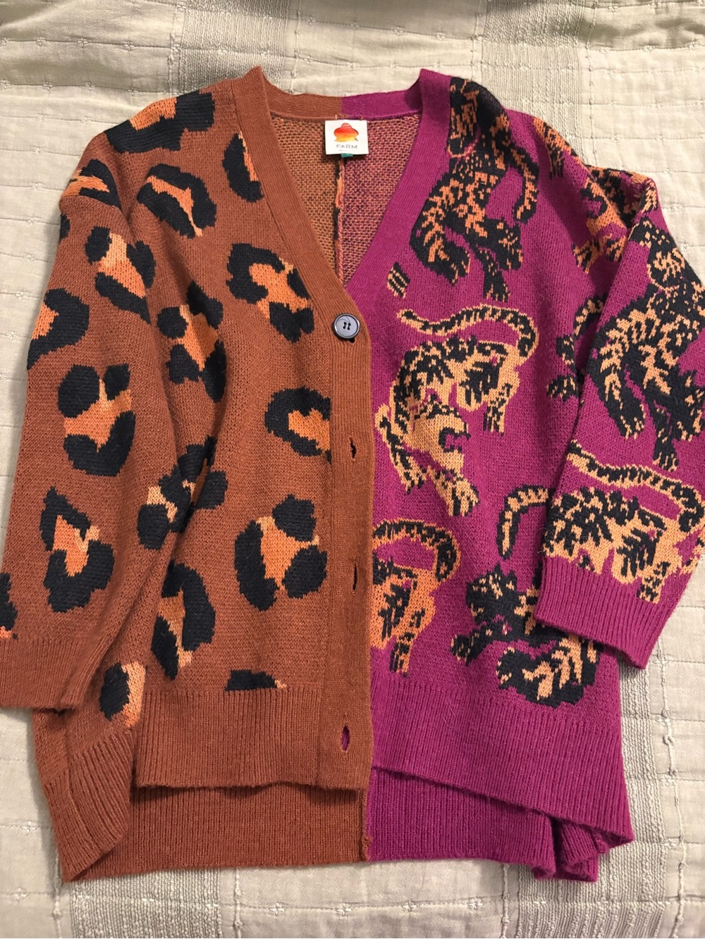 FARM Rio Mixed Wild Leopards Cardigan